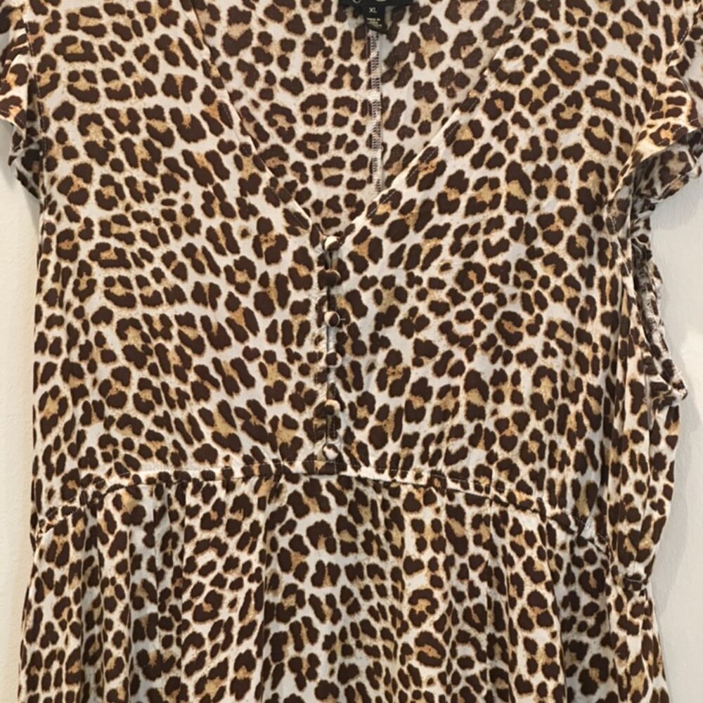 Long chettah flowy print dress - Jessica Simpson - XL - Picture 2 of 3